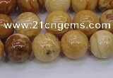 CAY06 15.5 inches 14mm round African yellow jasper beads wholesale