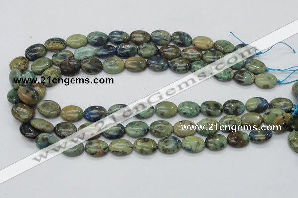 CAZ04 15.5 inches 12*16mm oval natural azurite gemstone beads