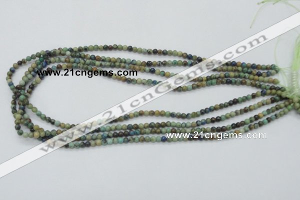 CAZ06 15.5 inches 4mm round natural azurite gemstone beads