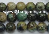 CAZ10 15.5 inches 12mm round natural azurite gemstone beads