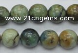 CAZ11 15.5 inches 14mm round natural azurite gemstone beads