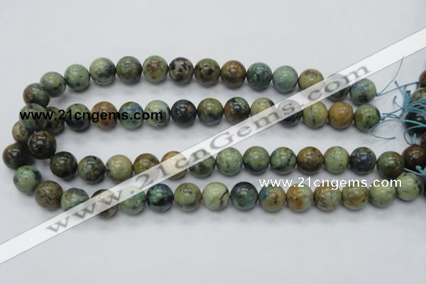 CAZ11 15.5 inches 14mm round natural azurite gemstone beads