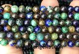 CAZ21 15 inches 6mm round azurite gemstone beads