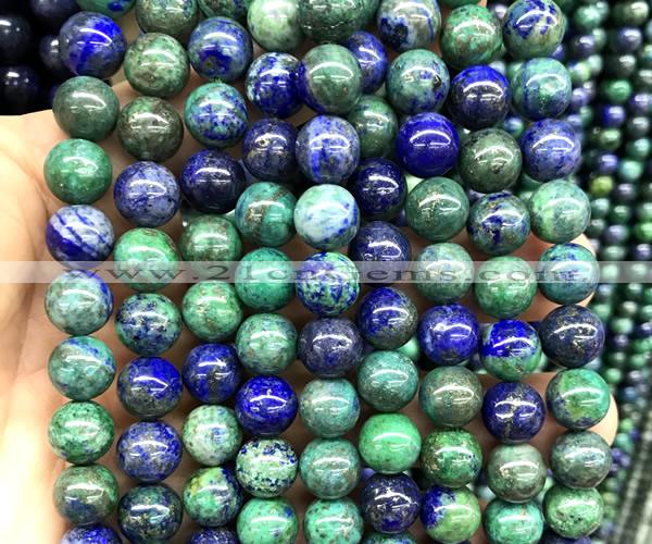 CAZ47 15 inches 8mm round azurite malachite beads wholesale