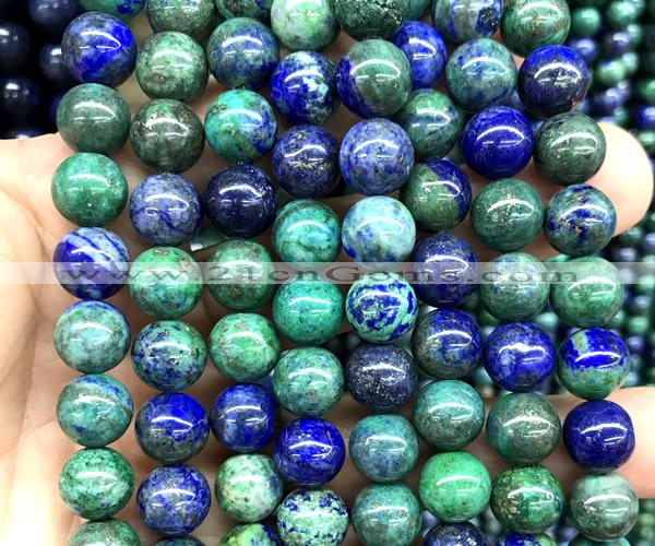 CAZ49 15 inches 12mm round azurite malachite beads wholesale