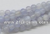 CBC01 15.5 inches 6mm round blue chalcedony beads wholesale