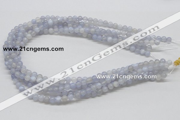 CBC01 15.5 inches 6mm round blue chalcedony beads wholesale