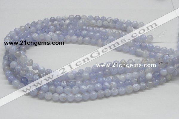 CBC02 15.5 inches 8mm round blue chalcedony beads wholesale