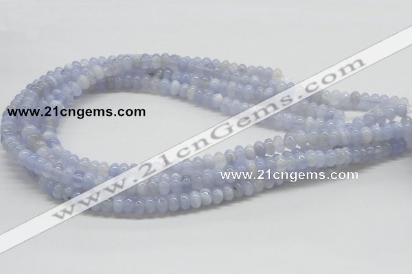 CBC04 15.5 inches 4*8mm rondelle  blue chalcedony beads wholesale