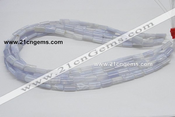 CBC07 15.5 inches 8*12mm rectangle blue chalcedony beads wholesale