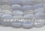 CBC08 15.5 inches 8*12mm oval blue chalcedony beads wholesale