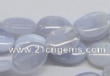 CBC10 15.5 inches 13*18mm oval blue chalcedony beads wholesale