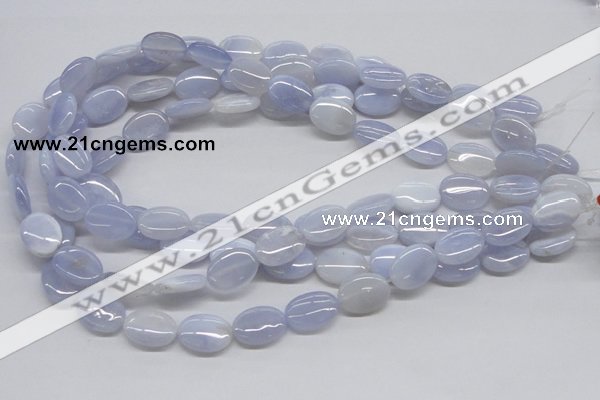 CBC10 15.5 inches 13*18mm oval blue chalcedony beads wholesale