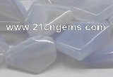 CBC14 15.5 inches 18*25mm freeform blue chalcedony beads wholesale