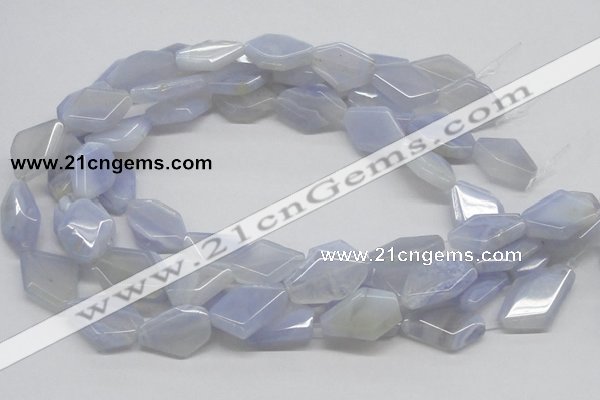 CBC14 15.5 inches 18*25mm freeform blue chalcedony beads wholesale