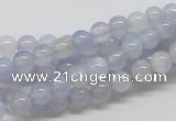 CBC16 15.5 inches 4mm round blue chalcedony beads wholesale