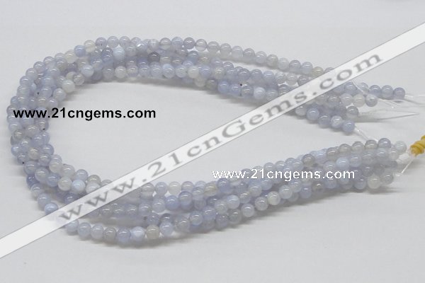 CBC16 15.5 inches 4mm round blue chalcedony beads wholesale