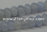 CBC20 15.5 inches 4*6mm rondelle blue chalcedony beads wholesale