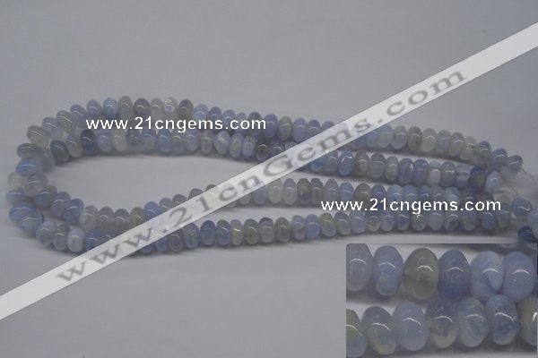 CBC21 15.5 inches 6*10mm rondelle blue chalcedony beads wholesale