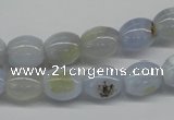 CBC24 15.5 inches 10*12mm rice blue chalcedony beads wholesale