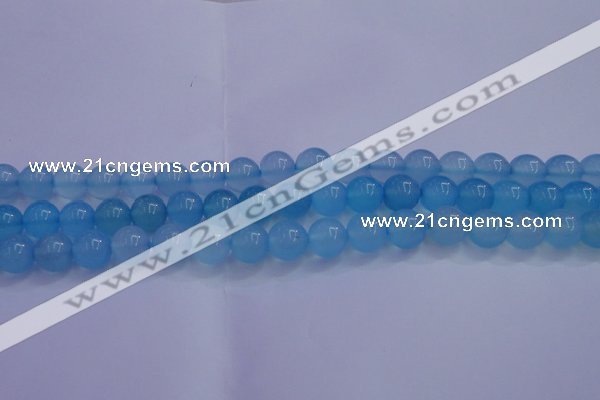 CBC253 15.5 inches 10mm A grade round ocean blue chalcedony beads
