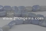 CBC26 15.5 inches 6*8mm nuggets blue chalcedony beads wholesale