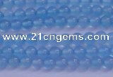 CBC260 15.5 inches 4mm AA grade round ocean blue chalcedony beads