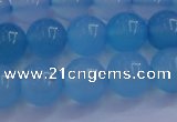 CBC264 15.5 inches 12mm AA grade round ocean blue chalcedony beads