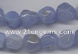 CBC30 15.5 inches 12*13mm nuggets blue chalcedony beads