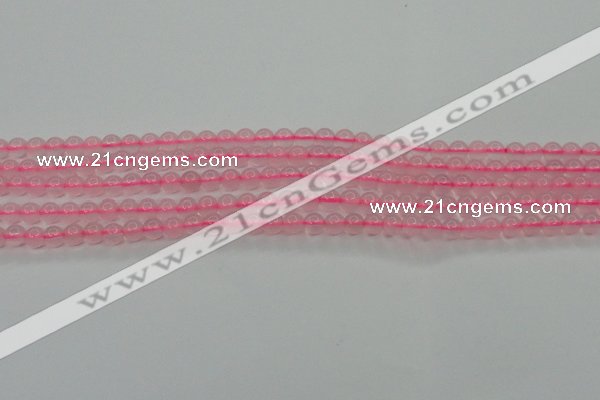 CBC300 15.5 inches 4mm round pink chalcedony beads wholesale