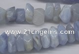 CBC32 15.5 inches 6*13mm faceted nuggets blue chalcedony beads
