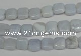 CBC36 15.5 inches 8*8mm square blue chalcedony beads wholesale