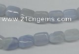 CBC38 15.5 inches 8*10mm rectangle blue chalcedony beads wholesale