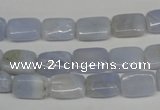 CBC39 15.5 inches 8*12mm rectangle blue chalcedony beads wholesale