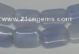 CBC40 15.5 inches 13*18mm rectangle blue chalcedony beads wholesale