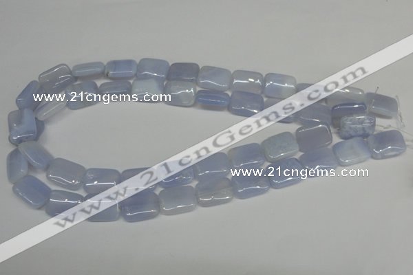 CBC40 15.5 inches 13*18mm rectangle blue chalcedony beads wholesale