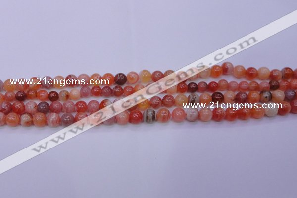 CBC401 15.5 inches 6mm A grade round orange chalcedony beads