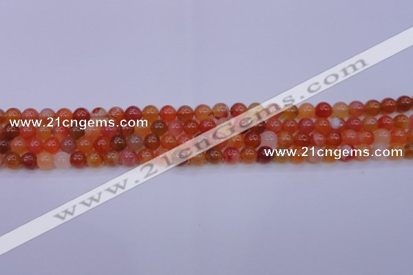 CBC410 15.5 inches 4mm AA grade round orange chalcedony beads