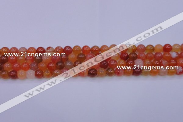 CBC412 15.5 inches 8mm AA grade round orange chalcedony beads