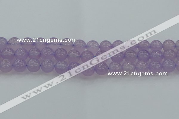 CBC433 15.5 inches 12mm round purple chalcedony beads wholesale