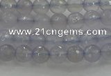 CBC435 15.5 inches 6mm faceted round purple chalcedony beads