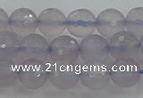 CBC436 15.5 inches 8mm faceted round purple chalcedony beads