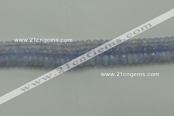 CBC446 15.5 inches 5*8mm faceted rondelle blue chalcedony beads