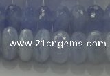 CBC448 15.5 inches 7*12mm faceted rondelle blue chalcedony beads