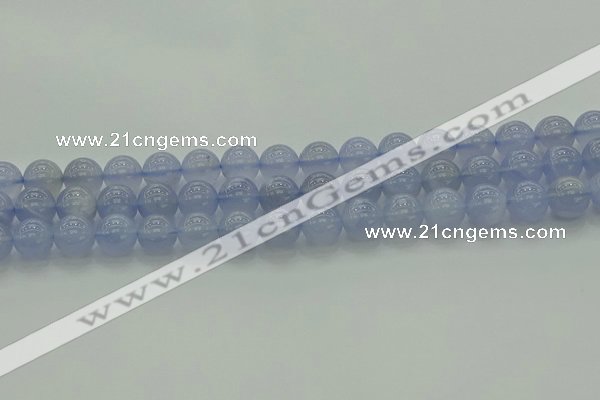 CBC453 15.5 inches 10mm round blue chalcedony beads wholesale