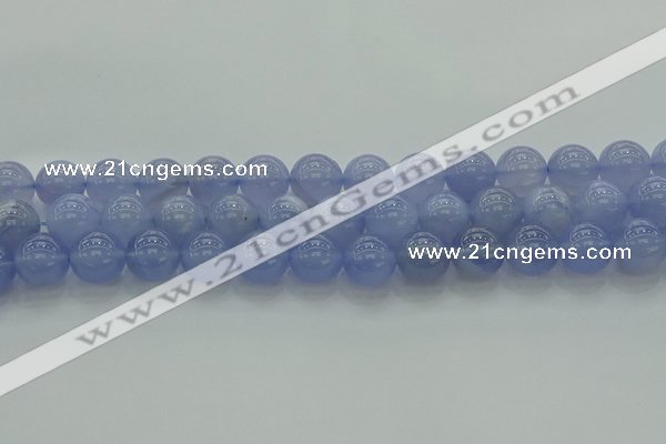 CBC454 15.5 inches 12mm round blue chalcedony beads wholesale