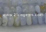 CBC465 15.5 inches 5*8mm faceted rondelle blue chalcedony beads