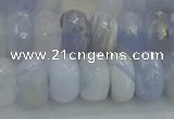 CBC466 15.5 inches 6*10mm faceted rondelle blue chalcedony beads