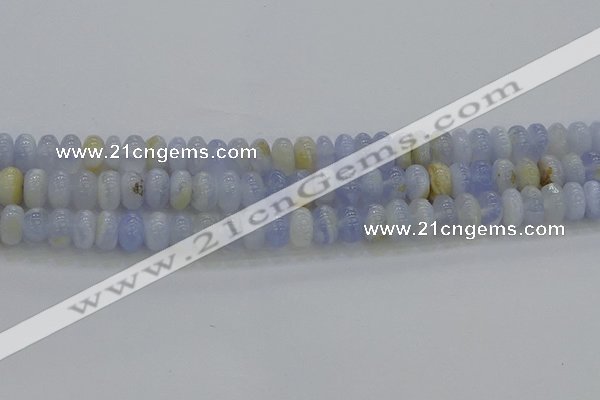 CBC471 15.5 inches 5*8mm rondelle blue chalcedony beads