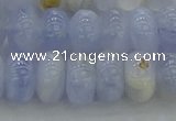 CBC472 15.5 inches 6*10mm rondelle blue chalcedony beads